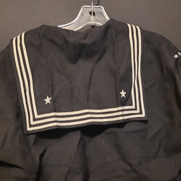 Vintage US Navy Enlisted Dress Jumper Cracker Jack  42R Patches NMCB 5 - Picture 6 of 8